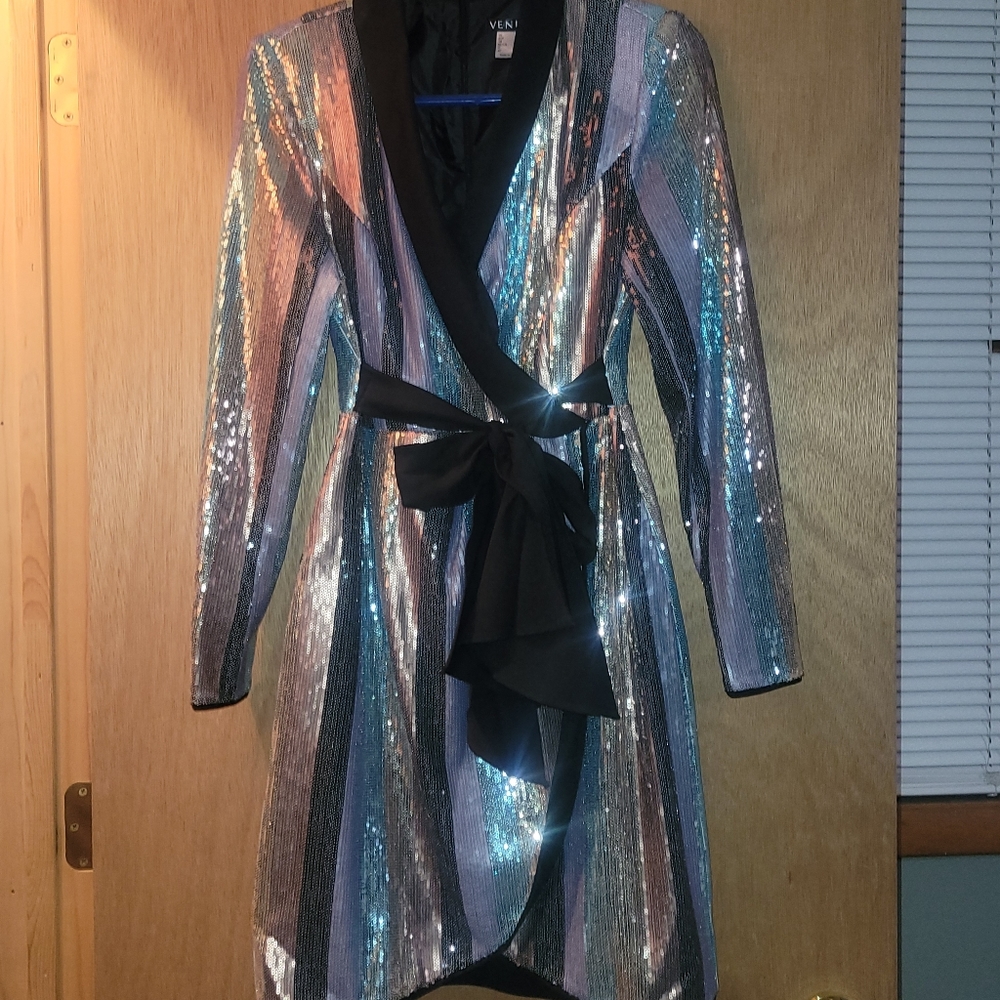 Venus Sequin Blazer dress
